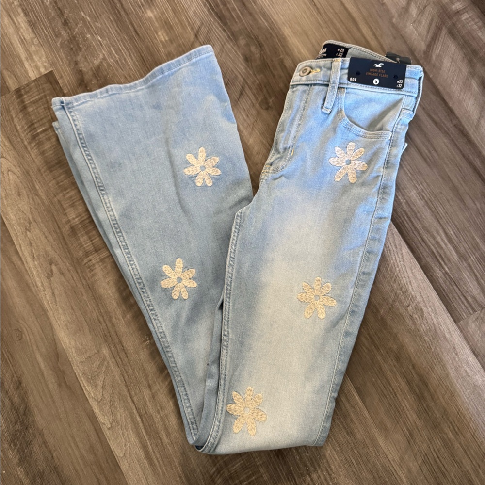 Hollister Floral Flare Jeans